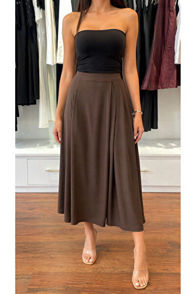 MODA Flowy Brown Culotte Pants