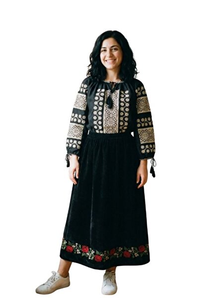 rody's forever Γυναικεία βελούδινη φούστα μαύρη/κόκκινη, marime L