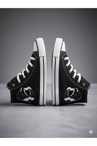 Lideral Homer Simpson Printed Convers Unisex High-Top Lace-Up Sneaker Daily Comfortable Shoes