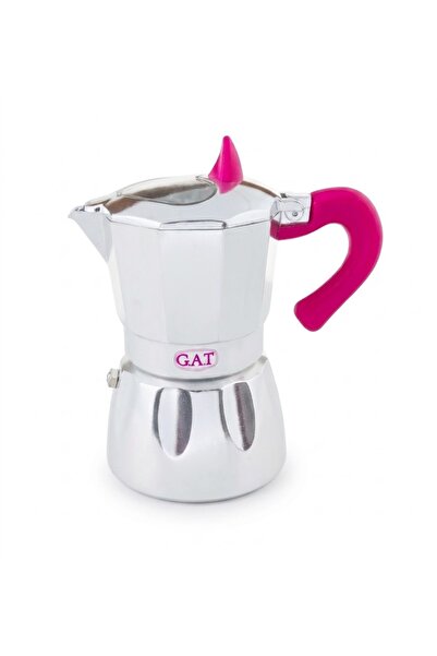 GAT G.A.T. Italian Espresso Moka Pot - 6 Cup Capacity - Transparent Heart Lid...