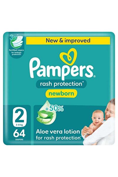 Pampers Aloe Vera Taped Diapers Size 2 Jumbo Pack 64 Count
