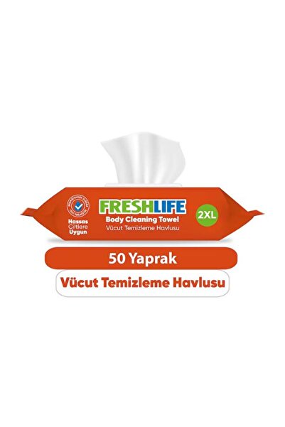 Sleepy Freshlife Vücut Temizleme Havlusu 2xl Beyaz Sabun Kokulu 50 Adet