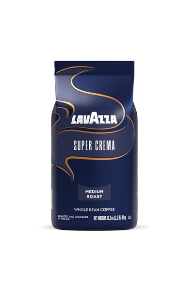 LavAzza Super Crema Whole Bean Coffee, Medium Espresso Roast, Arabica and Rob...