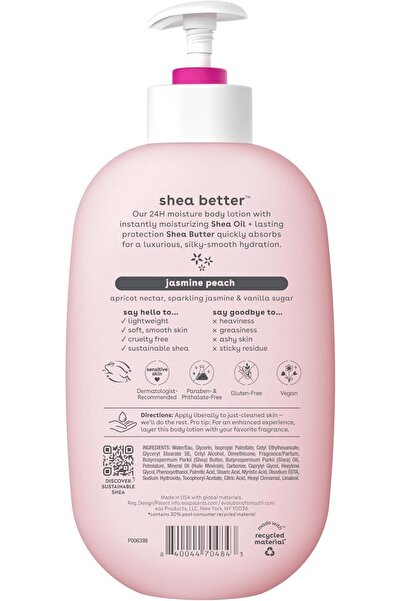 Eos Shea Better Body Lotion 16oz jasmine peach 16oz
