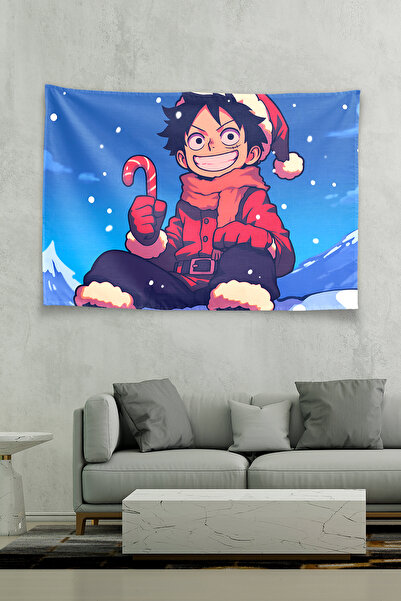 Vagonik One Piece Λούφι Σκούφος Άγιου Βασίλη Μπαστούνι ζαχαρωτό