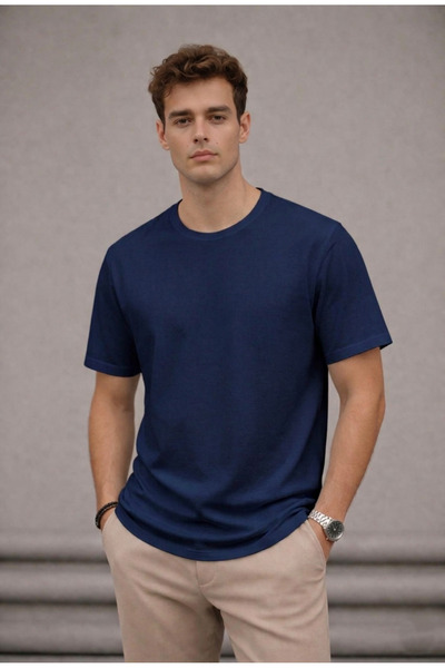 Bürke Ανδρικό/Unisex Μπλουζάκι σε Σκούρο Μπλε Χρώμα 100% Βαμβάκι με λαιμόκοψη...