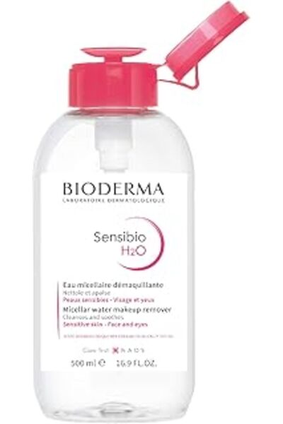 Bioderma ماء ميسيلار لإزالة المكياج Sensibio H2O، 500 مل مع مضخة