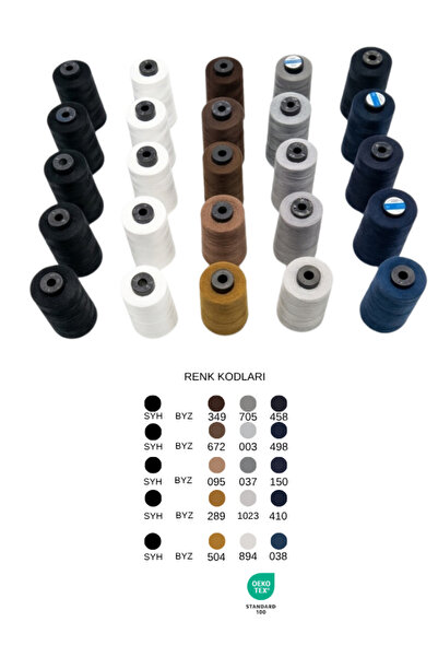 Lider İplik 120 Numara Polyester Dikiş İpliği - 25'li Adet Kent Serisi