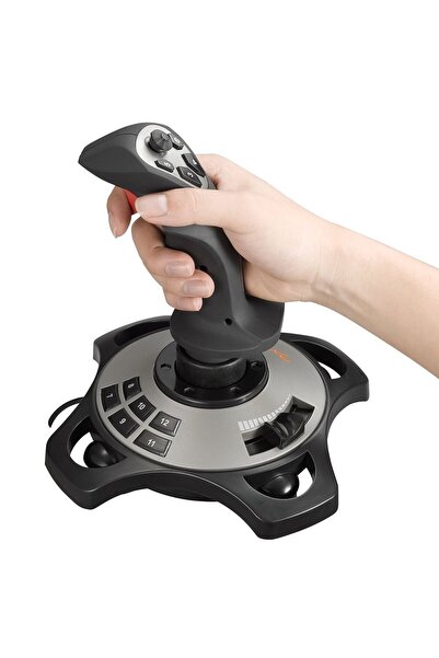 Coverzone PC Uyumlu Flight Stick Simülasyon Kontrol Cihazı 4 Eksen 8 Yönlü HA...
