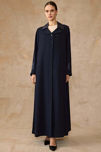 Olcay Παλτό μεγάλου μεγέθους με σατέν λεπτομέρειες στο γιακά και τις μανσέτες...