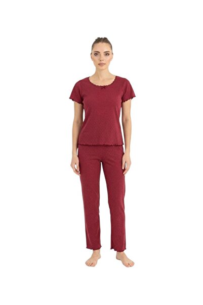 ROYAM Seamlife Γυναικεία 100% βαμβακερή πιτζάμα με σχέδιο καρδιάς και κοντά μ...