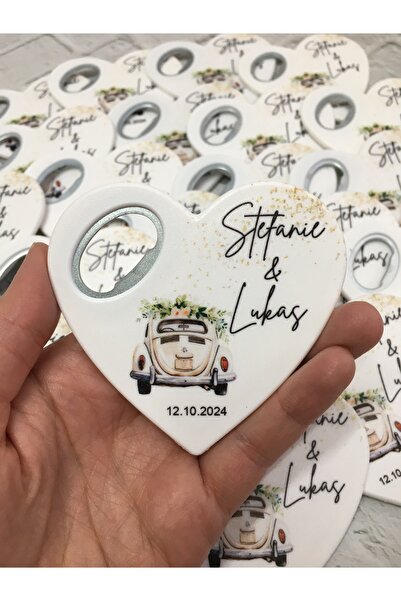 LecaTTe 20 Adet Kalp Magnet Açacak Yeni Doğan, Doğum Günü, Sünnet, Nişan, Söz...