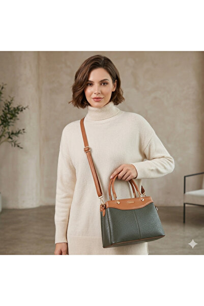 Nas Bag Women's Stylish Hand and Shoulder Bag Khaki Taba Victoria