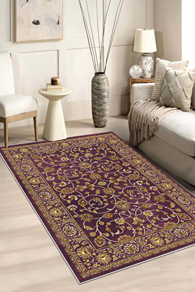 Halise Home Kaymaz Tabanlı Yıkanabilir Baskılı Mutfak Halısı Halı Yolluk