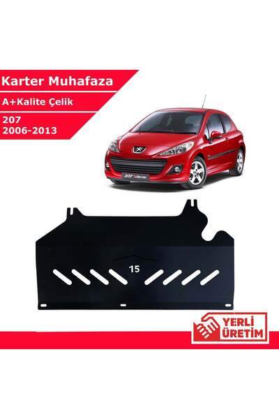 3 Tıkla Peugeot 207 2006-2013 Çelik Karter Muhafaza Çelik Koruma Sacı A+ Kali...