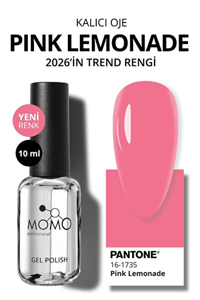 MOMO professional Kalıcı oje Pantone Pink Lemonade, Pastel Pembe, 10 ml