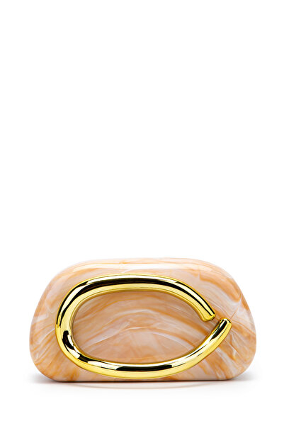 minebag Γυναικεία βραδινή τσάντα φορέματος με χρυσό δαχτυλίδι, από μάρμαρο Σί...