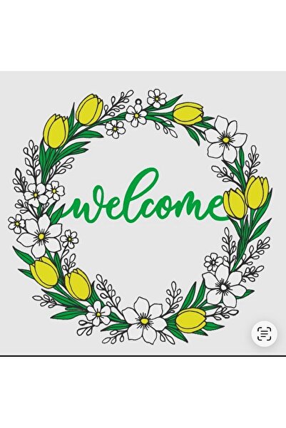 DU&ER Welcome Floral Bunny Wall Decor – Modern Floral Wreath Bunny Door & Wal...