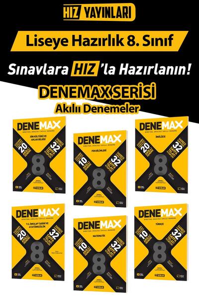 Hız Yayınları Denemax Akıllı Deneme Full Set 6 Kaynak