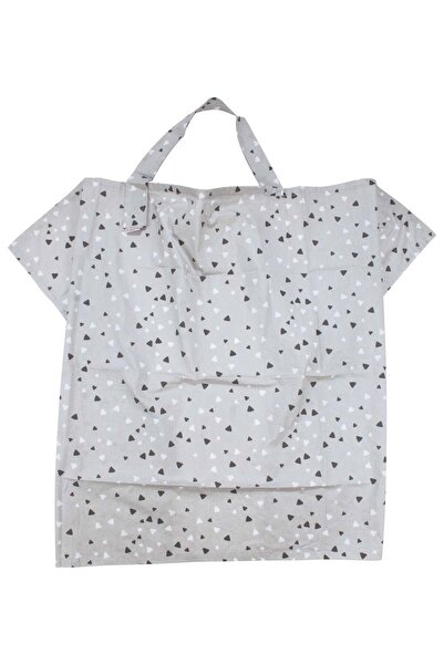 bebegen Unisex γκρι ποδιά θηλασμού με τριγωνικό σχέδιο