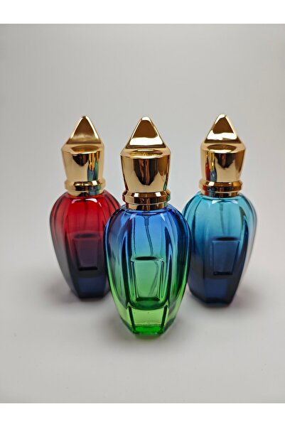 ANADOLU PARFÜM 3'lü Kristal Kesim Lüks Parfüm Şişesi Seti - 50 ml Doldurulabi...