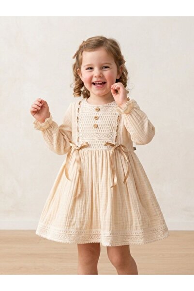 Cherrys Bebek Φόρεμα για κορίτσια από μουσελίνα Masal