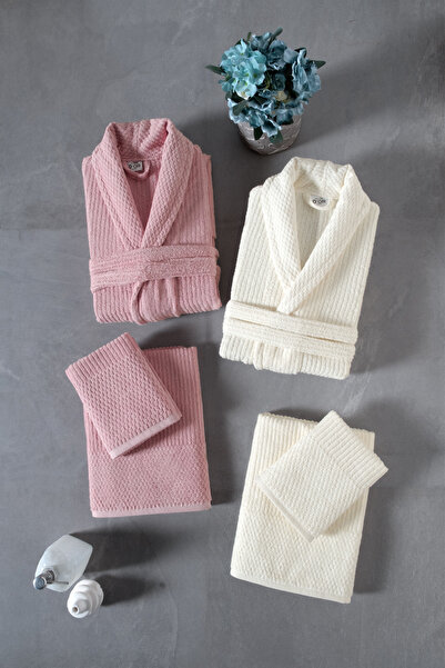 Mürdüm Home Σετ οικογενειακών μπουρνούζια Sare 6 τεμαχίων - 100% βαμβάκι, πολ...