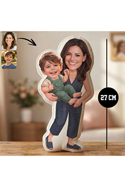 Bk Gift Kişiye Özel Anne&Çocuk Tasarımlı Bebek Yastık -1, Anneler Günü Hediye...