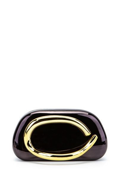 minebag Γυναικεία βραδινή τσάντα φορέματος με χρυσό δαχτυλίδι Sidney Black