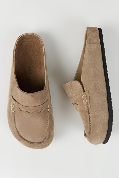 Krahe Ανδρικές παντόφλες Marco από γνήσιο δέρμα Loafer Sabo Mink