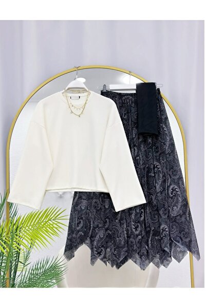 MODA VEDAT Γυναικείο Σετ Μπλούζα και Φούστα Oy-Ho -0700