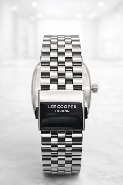 Le Cooper ساعة يد رجالية أنيقة مناسبة للاستخدام اليومي، هيكل من الفولاذ المقاوم للصدأ، سوار فولاذي، 5 أتم.