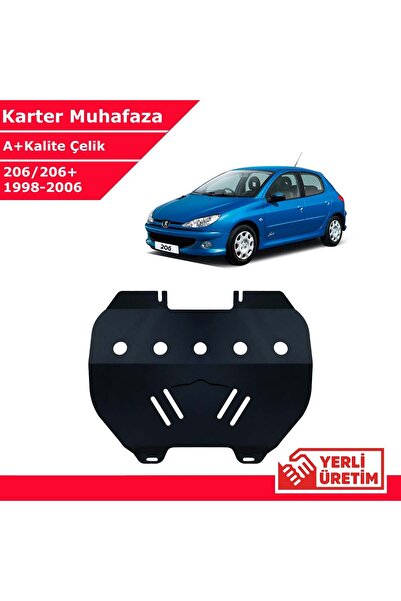 3 Tıkla Peugeot 206 1998-2006 Çelik Karter Muhafaza Çelik Koruma Sacı A+ Kali...
