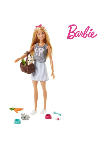 mattel Κούκλα Μπάρμπι με Ζώο