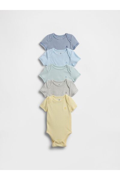 GAP Bebek Çok Renkli First Favorites TinyRib Bodysuit (5’li)