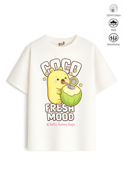 Belya Kids Wear Κοριτσίστικο μπλουζάκι Full Size Coco Design 57 Oversize