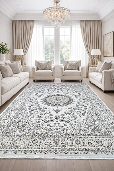 ünalcarpet 6m2 İpeksi Dokulu Yüksek Kalite Salon Halısı Antialerjik Parlak Yü...
