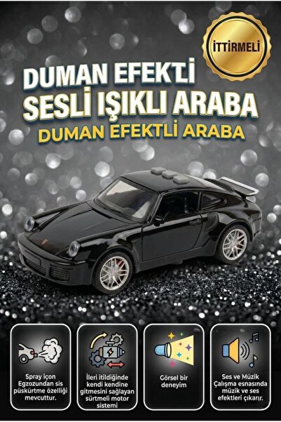 Tıfıl Toys Duman Atan 3 Buton Fonksiyonlu Sesli Işıklı Müzikli Sürtmeli Kapıl...