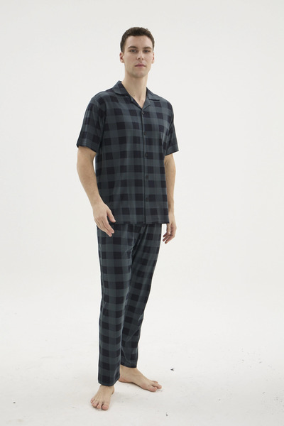 SS HOME CONCEPT Kocabey kkt-26158 men's apaja collar buttoned pajama set