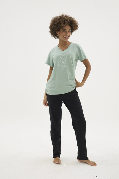 SS HOME CONCEPT Kocabey Kkt-26152K Women's V-Neck Pajama Set