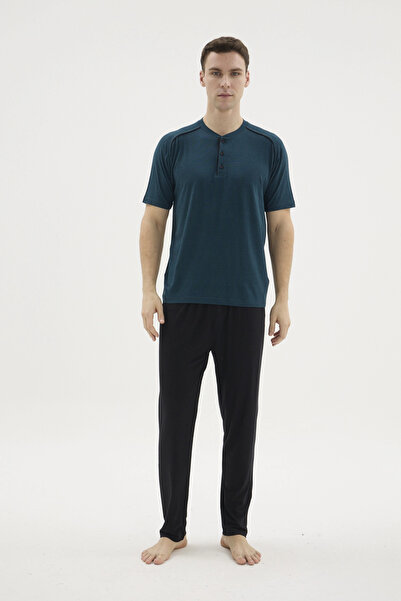 Generic Brand Kocabey kkt-26153 men's midi collar pajama set