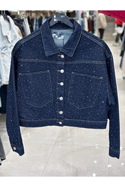 IŞILDA FASHION Τζιν μπουφάν με λαμπερές πέτρες