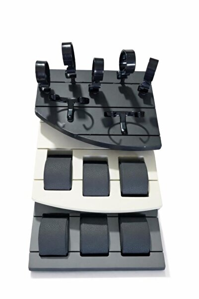 Hd Marketim 3-Tier Clock Stand with Wooden Base |   Watch & Bracelet Display ...