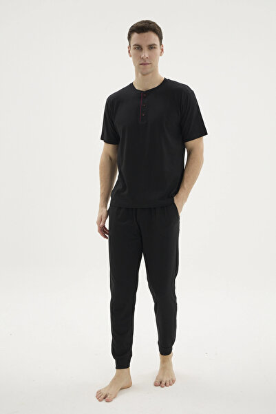 Generic Brand Kocabey kkt-26155 men's midi collar pajama set