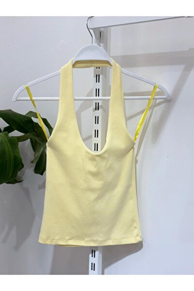 IŞILDA FASHION Φωτεινό crop που δένει στο λαιμό