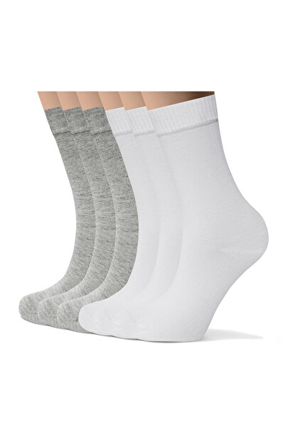 VARDAR SOCKS Seamless Bamboo Women's Socks Gray White Color Women's Socks Box...