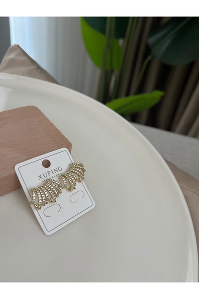 XUPING JEWELRY Çoklu Görünüm Zirkon Taş Detay Küpe