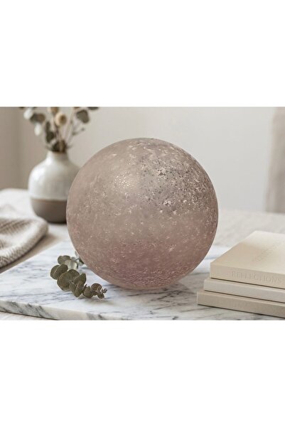 PINALE ART El Yapımı Dekoratif Cam Küre Çap 10 cm Pembe