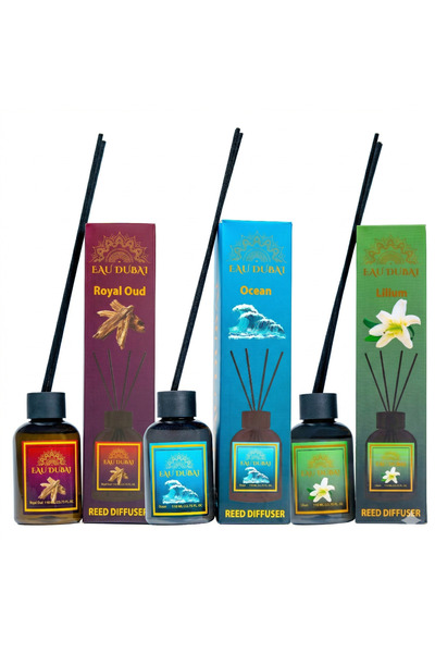 Eau Dubai Σετ 3 Αρωματικών Διαχυτών Αρώματος, EAU DUBAI, Oud+Lily+Ocean, Διαχ...