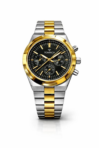 TOMRICH Imperial Men’s Stainless Steel Watch Two Tone Chronograph StyleQuartz...